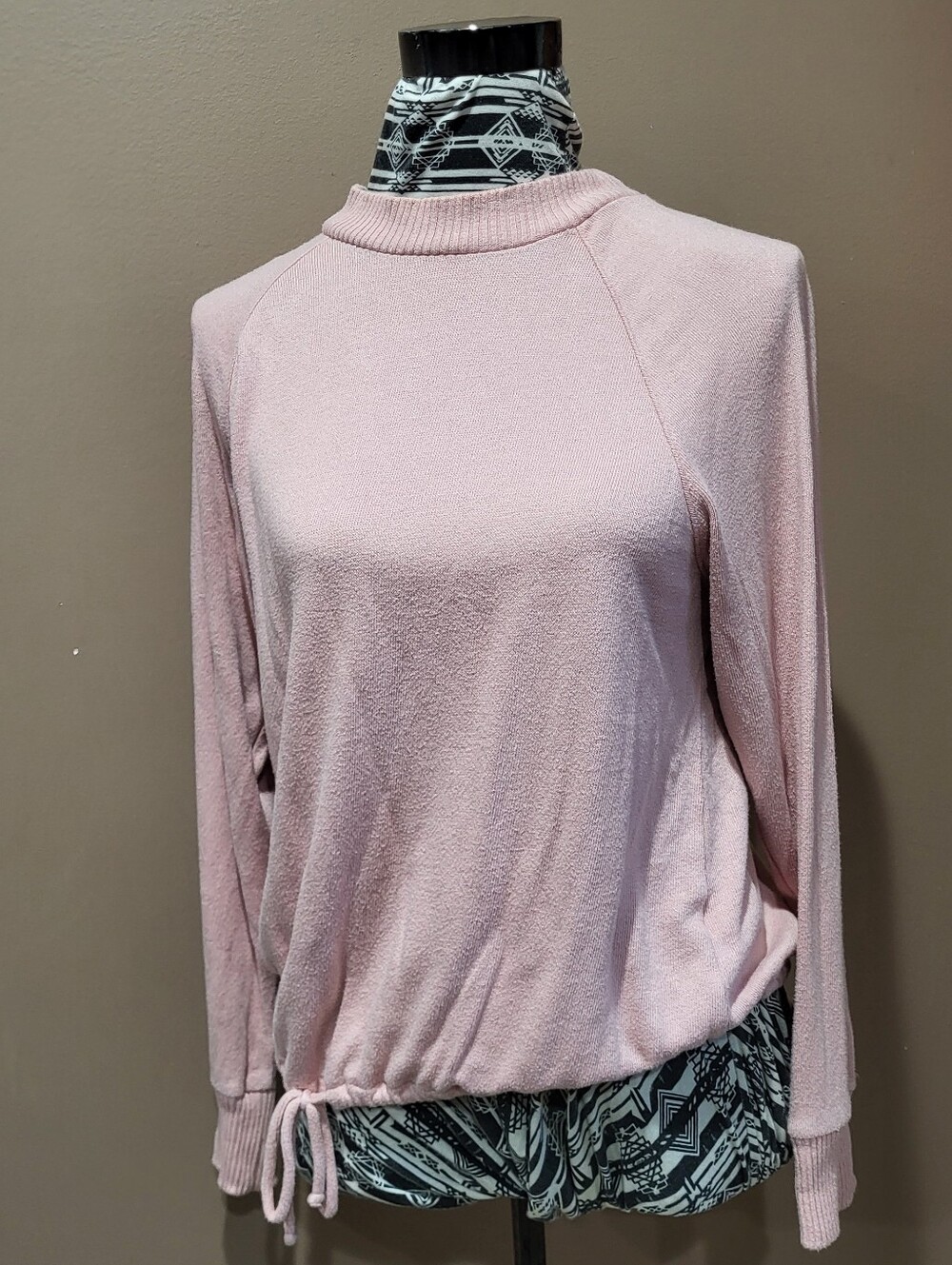 Pink A New Day Drawstring Waist Sweater